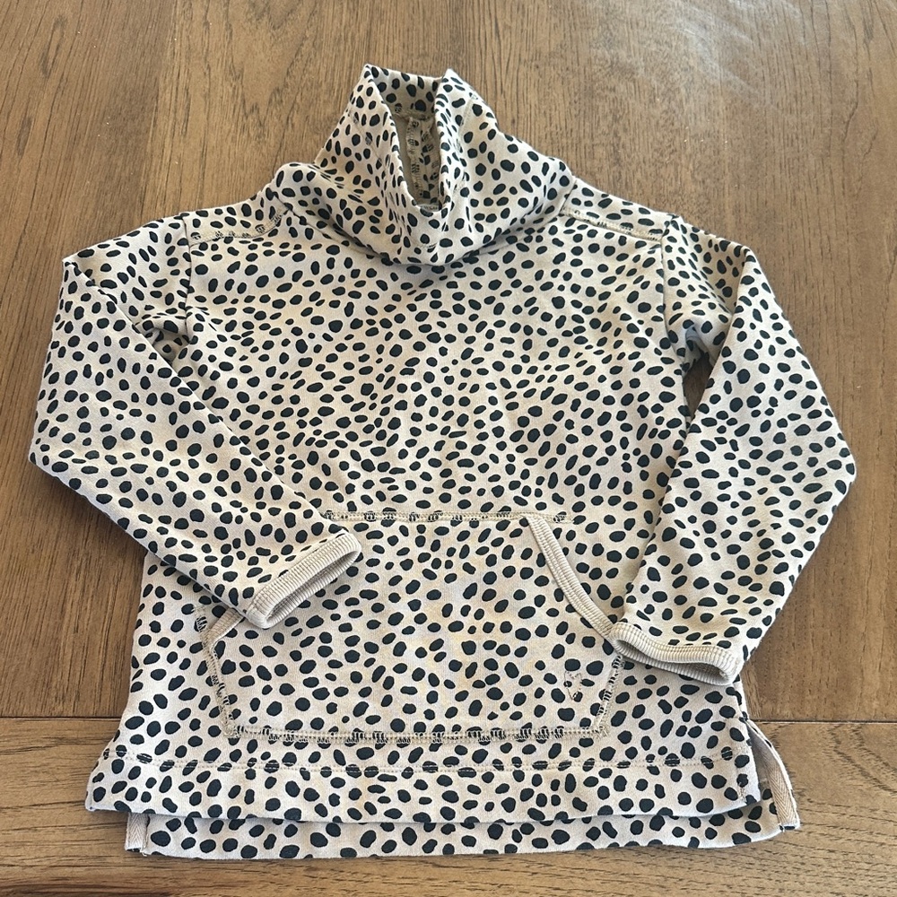 Girls XS (4-5) Crewcuts by J.Crew Polka Dot Turtleneck Sweater fleece lined - Picture 1 of 6